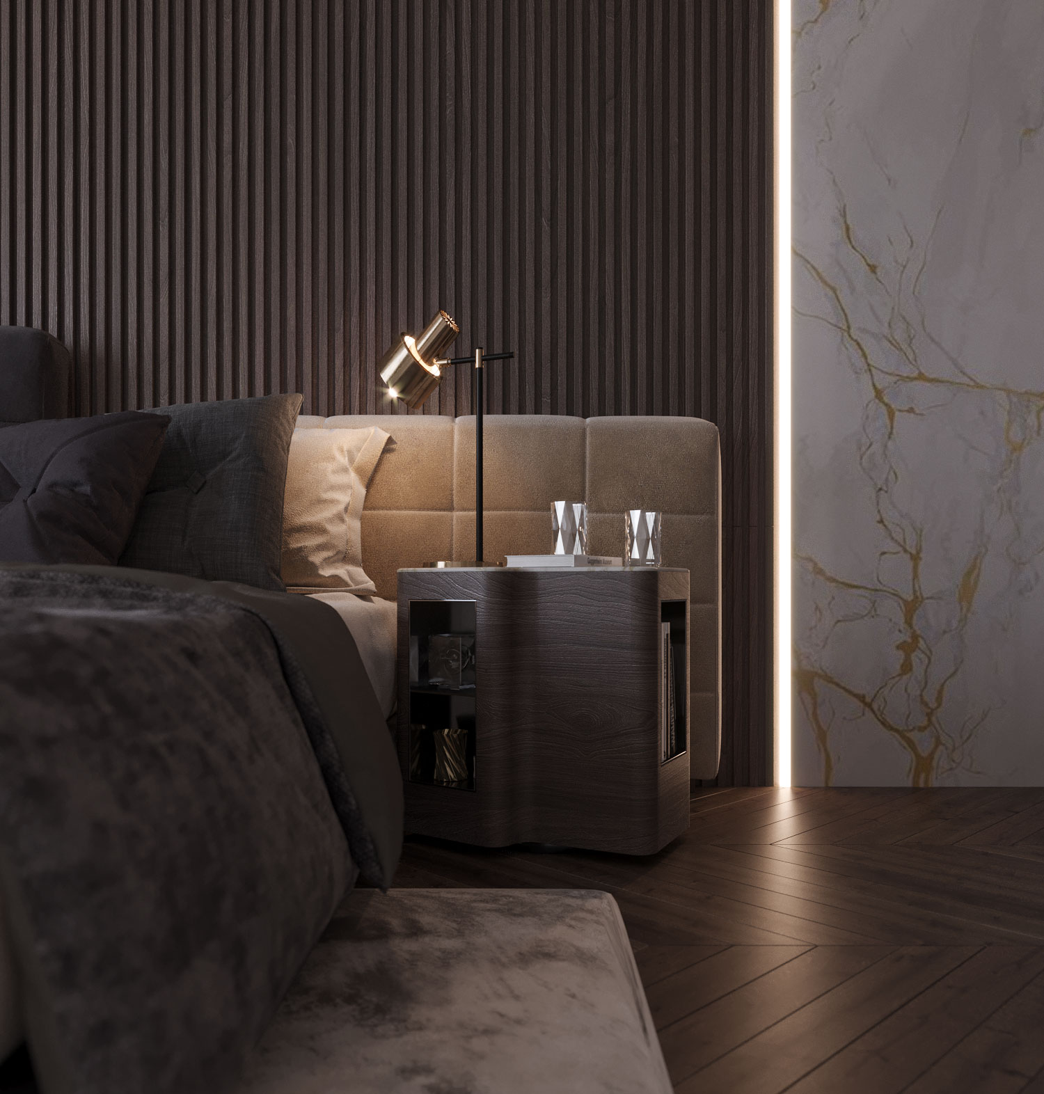 3D Interior Model Bed Room 0463 Scene 3dsmax