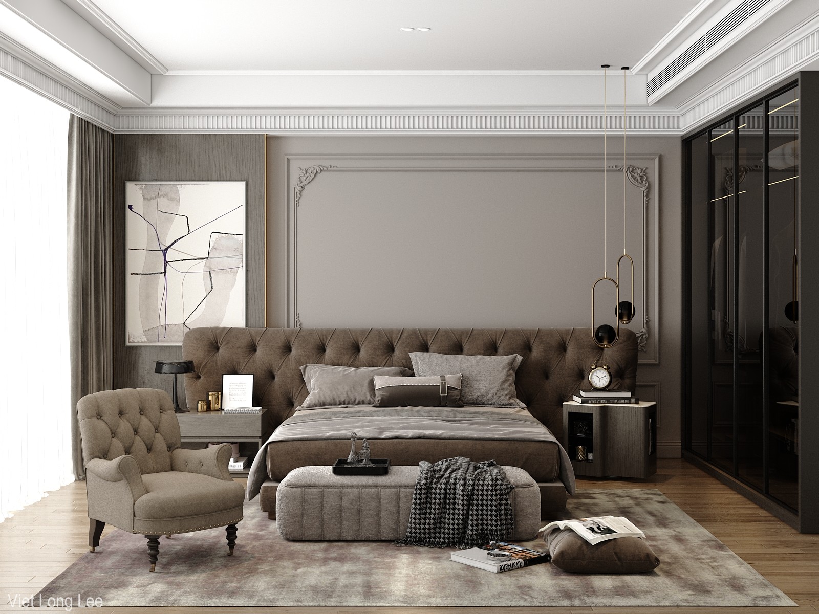 3D Interior Model Bed Room 0467 Scene 3dsmax