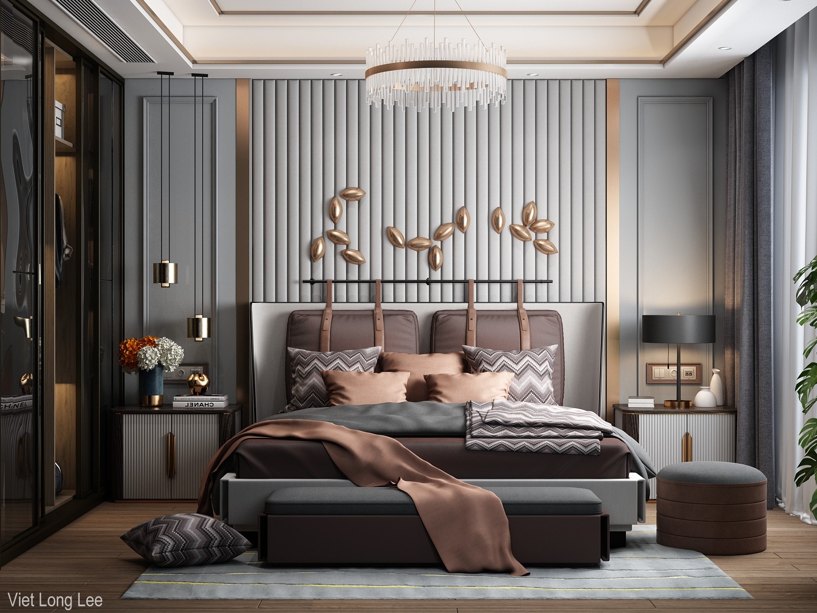 3D Interior Model Bed Room 0469 Scene 3dsmax