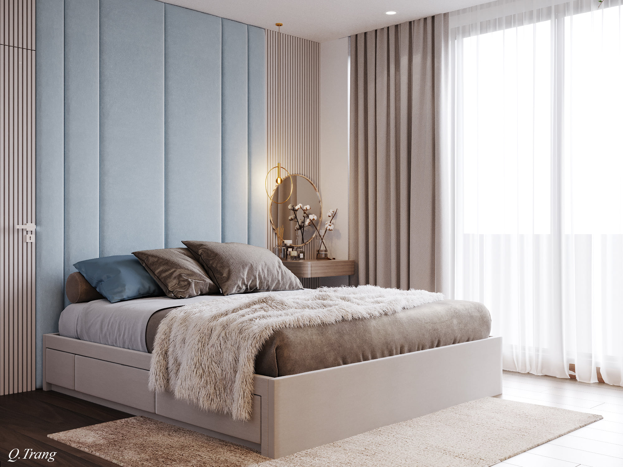3D Interior Model Bed Room 0476 Scene 3dsmax