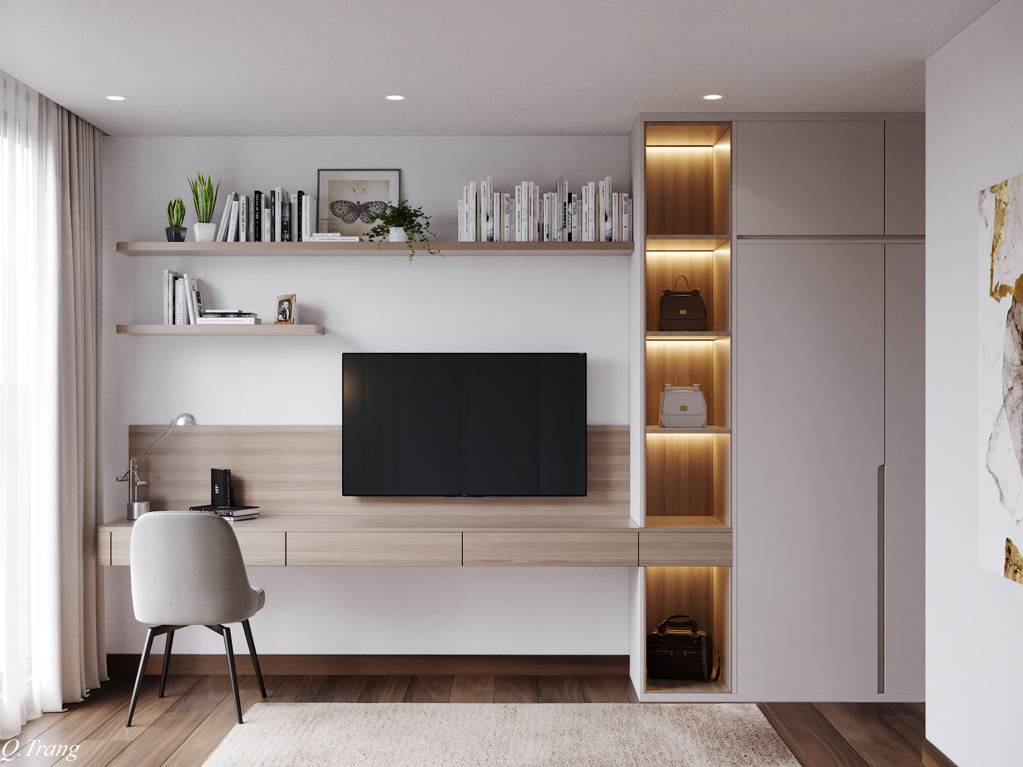 3D Interior Model Bed Room 0476 Scene 3dsmax