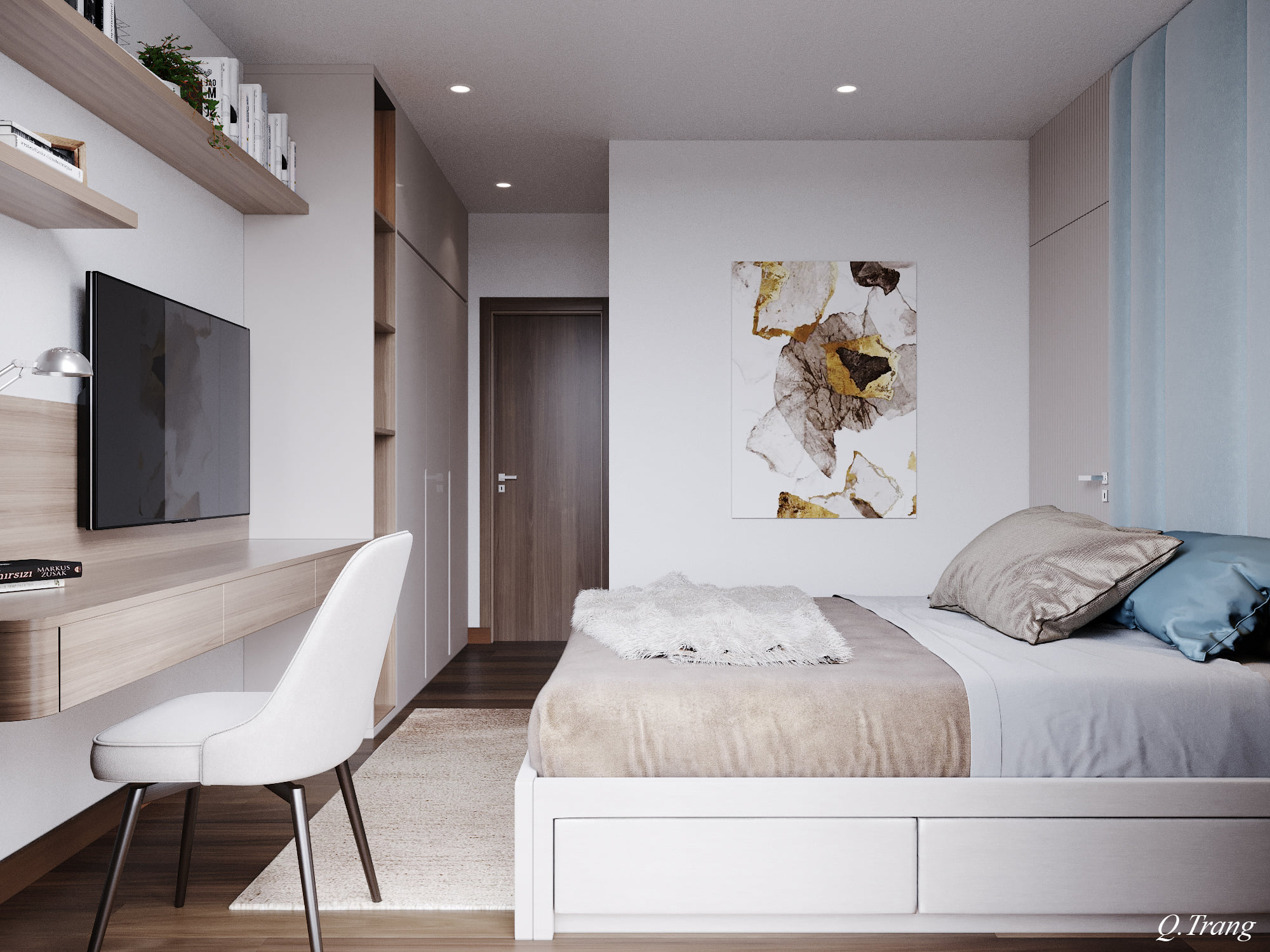 3D Interior Model Bed Room 0476 Scene 3dsmax
