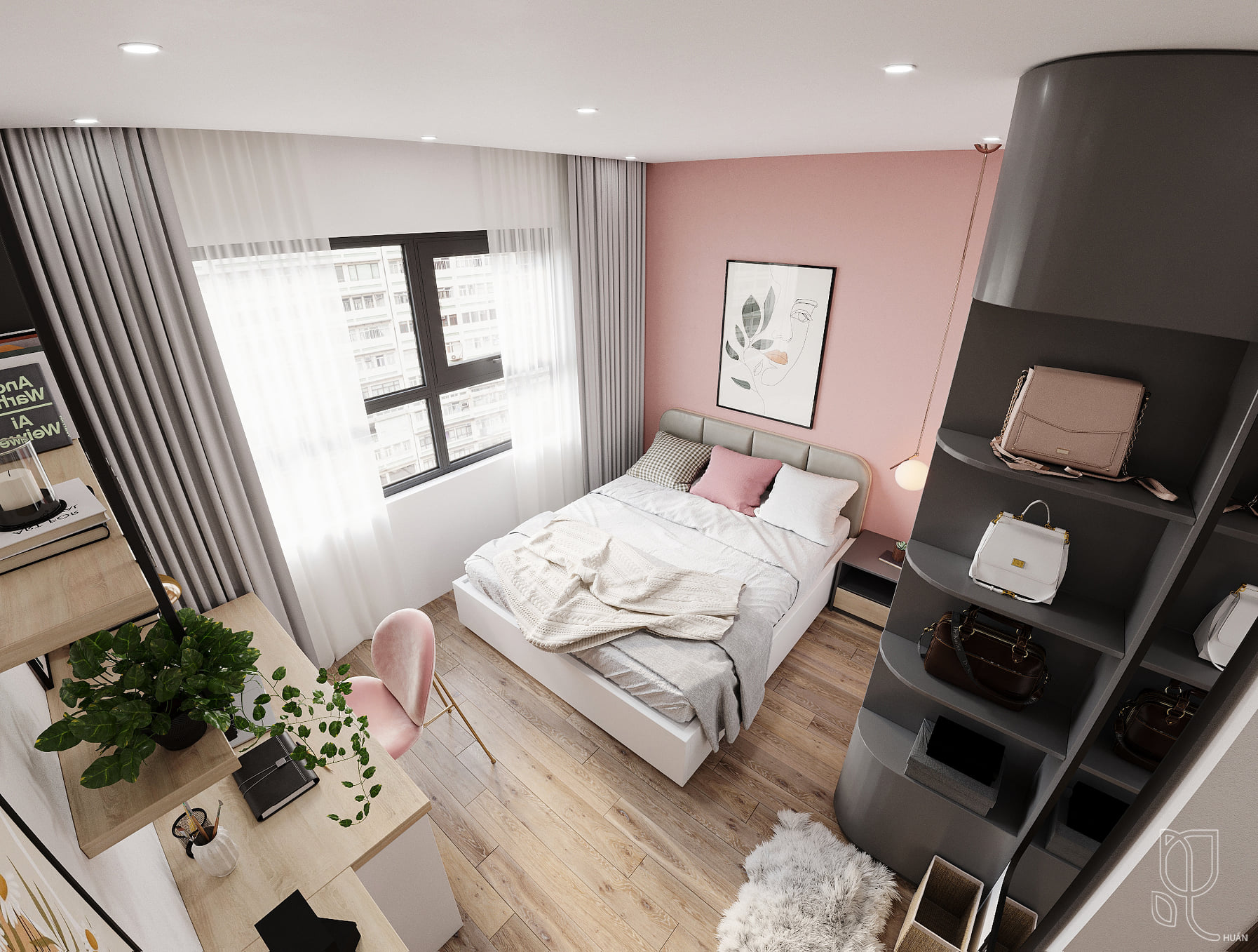 3D Interior Model Bed Room 0477 Scene 3dsmax