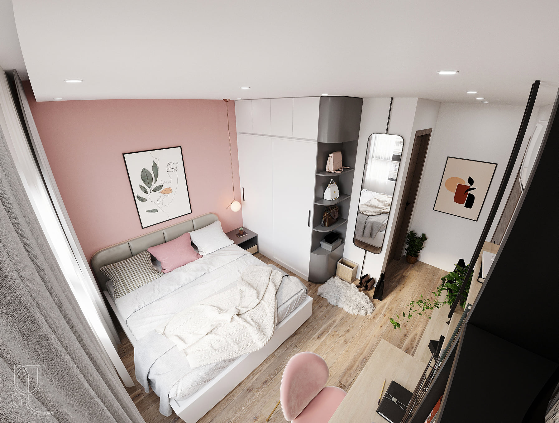 3D Interior Model Bed Room 0477 Scene 3dsmax
