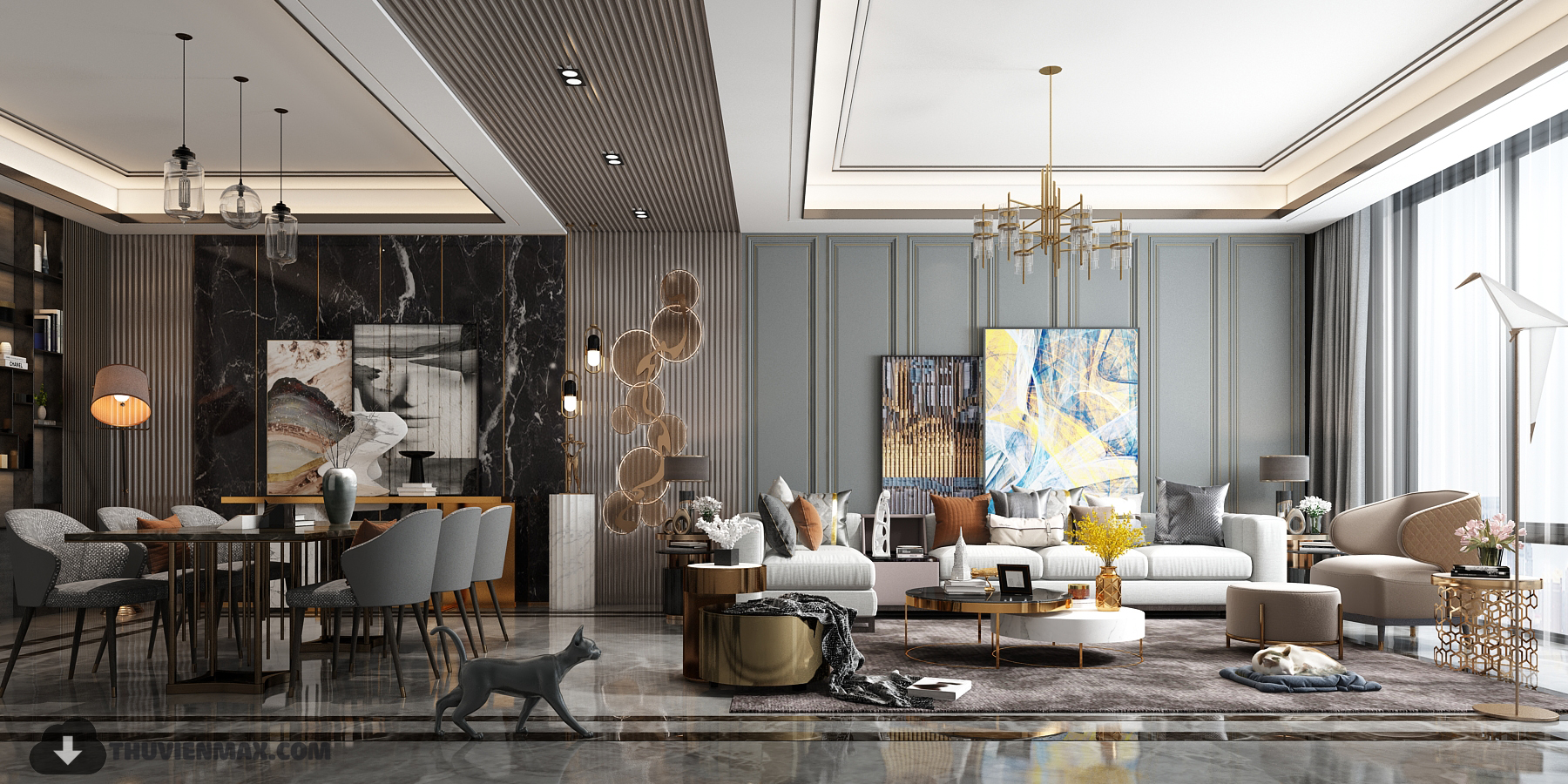 3D Interior Model Living room 23014 Scene 3dsmax
