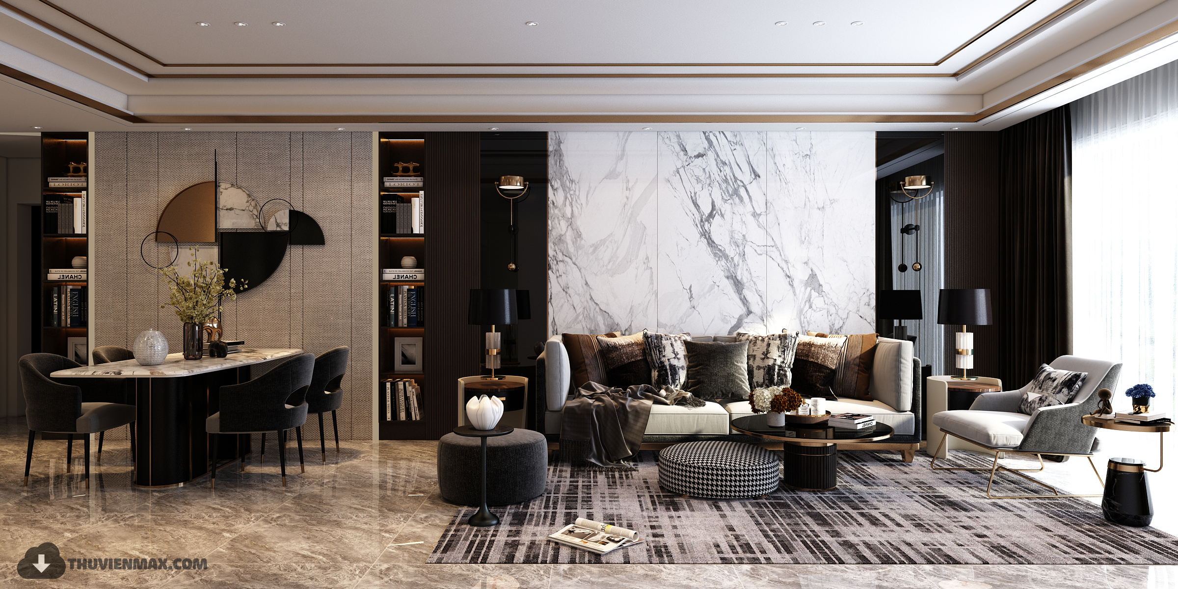 3D Interior Model Living room 23019 Scene 3dsmax
