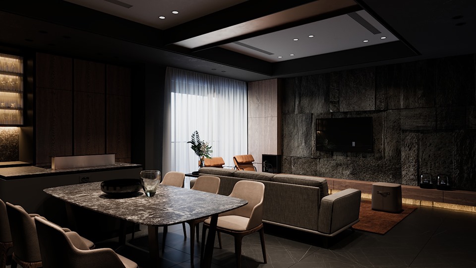 3D Interior Model Living room 23007 Scene 3dsmax