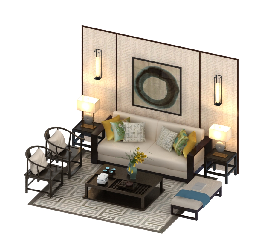 3D Interior Model Living room 230182 Scene 3dsmax