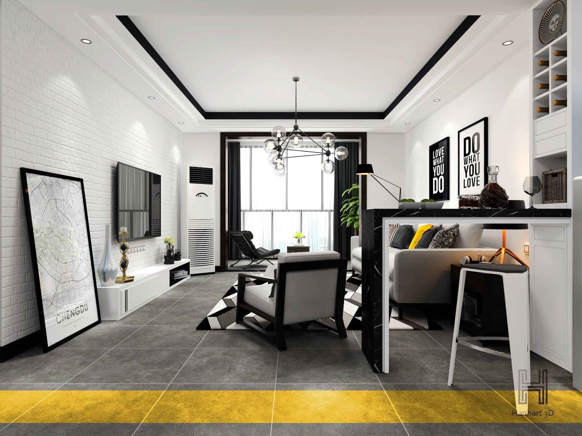 3D Interior Model Living room 230249 Scene 3dsmax