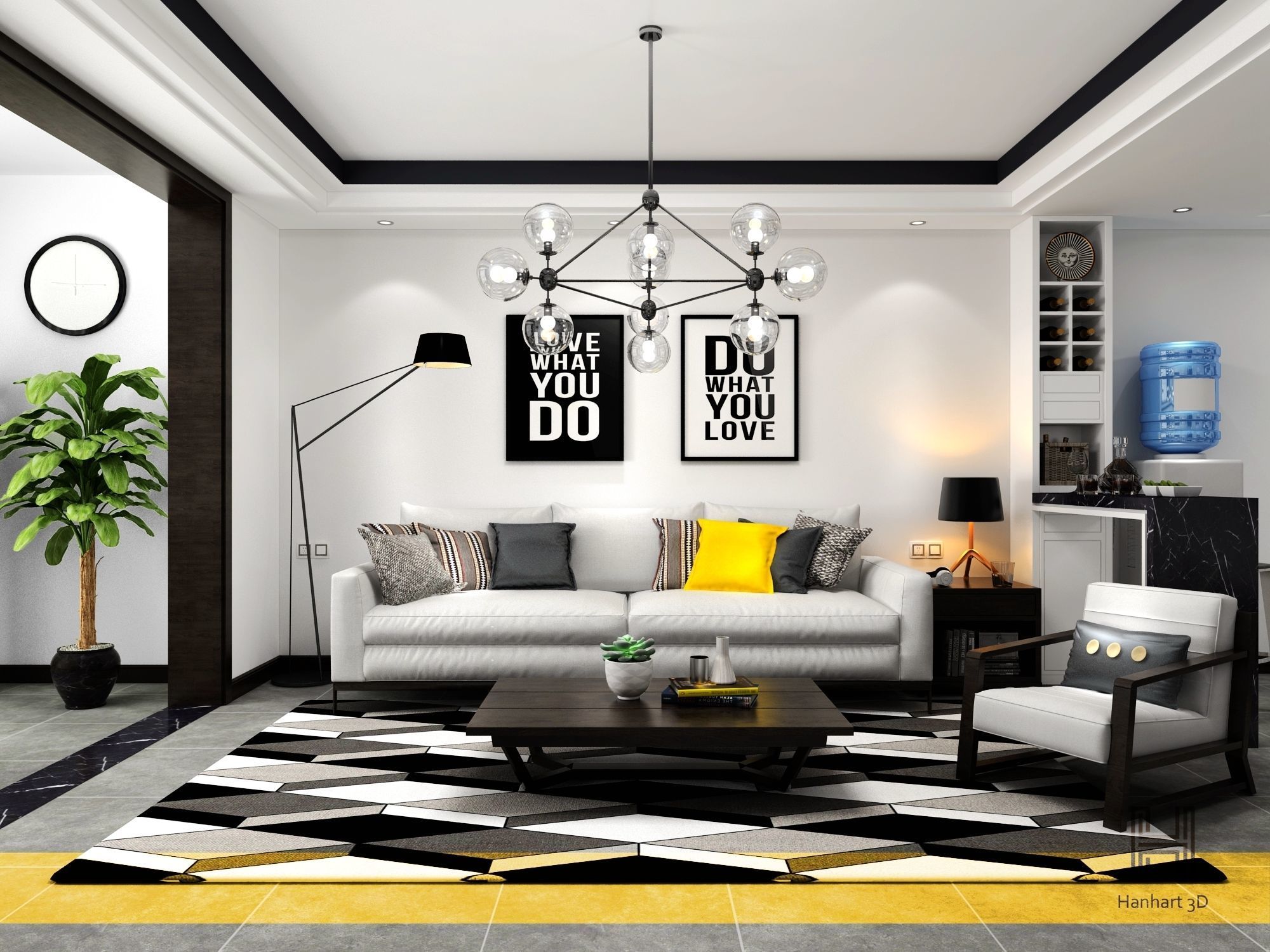 3D Interior Model Living room 230249 Scene 3dsmax