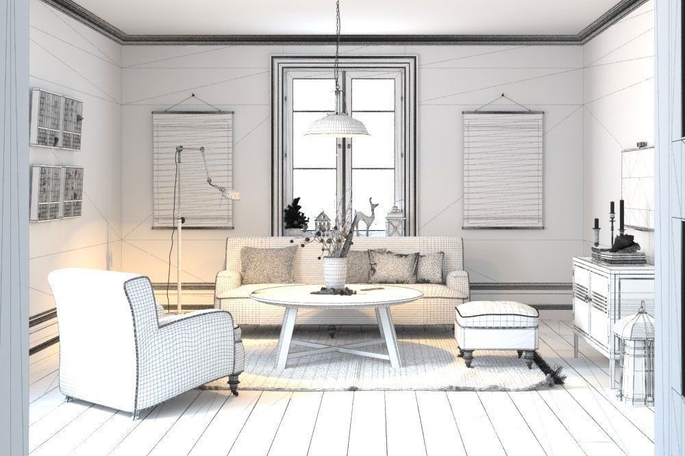 3D Interior Model Living room 230251 Scene 3dsmax