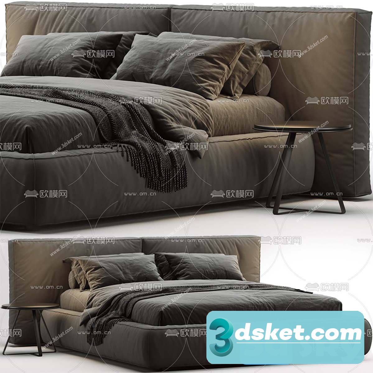 3D Model Bed 576 Free Download