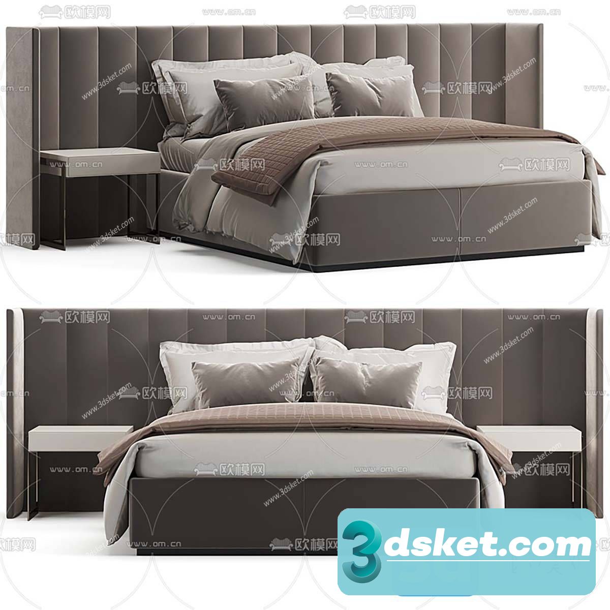 3D Model Bed 586 Free Download