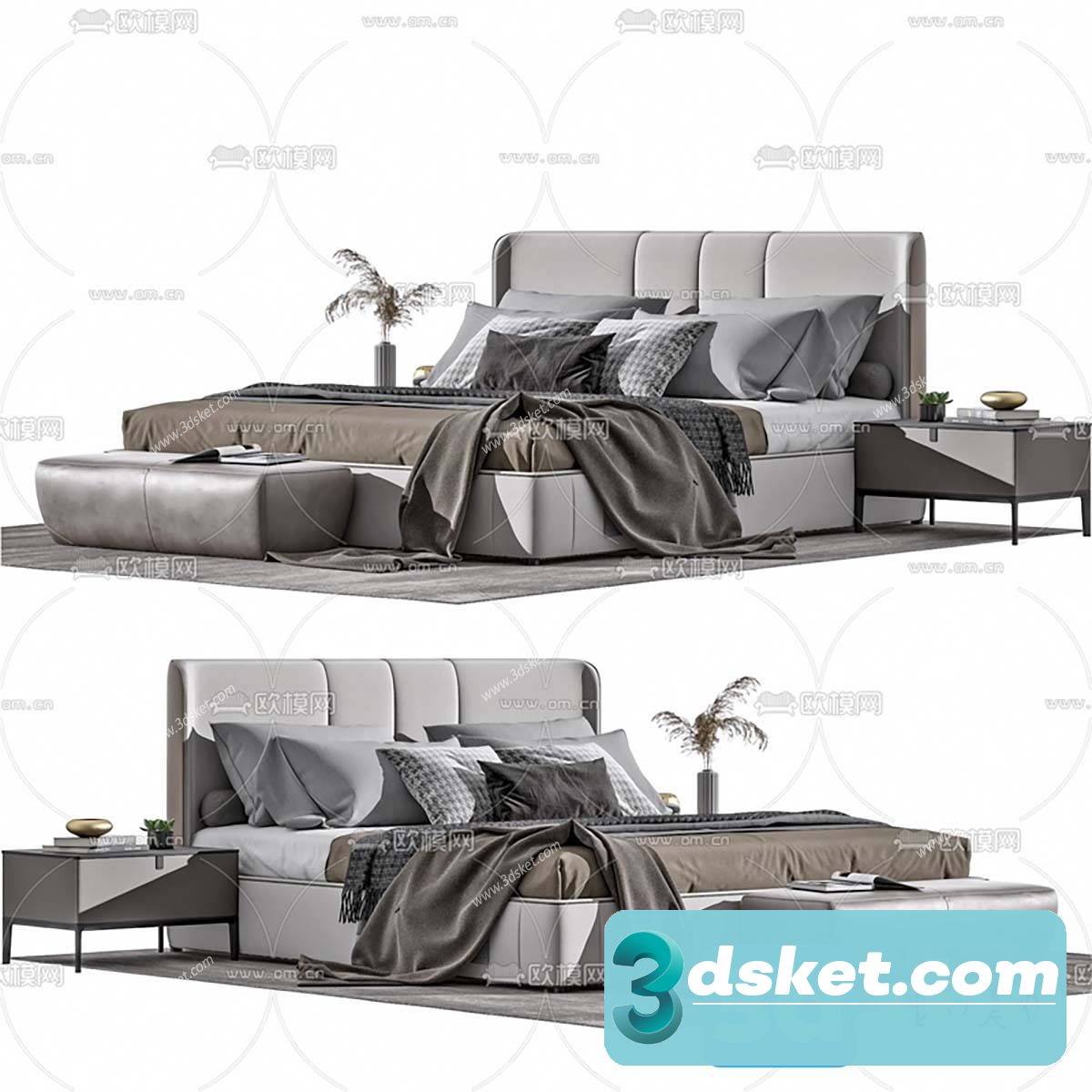 3D Model Bed 588 Free Download
