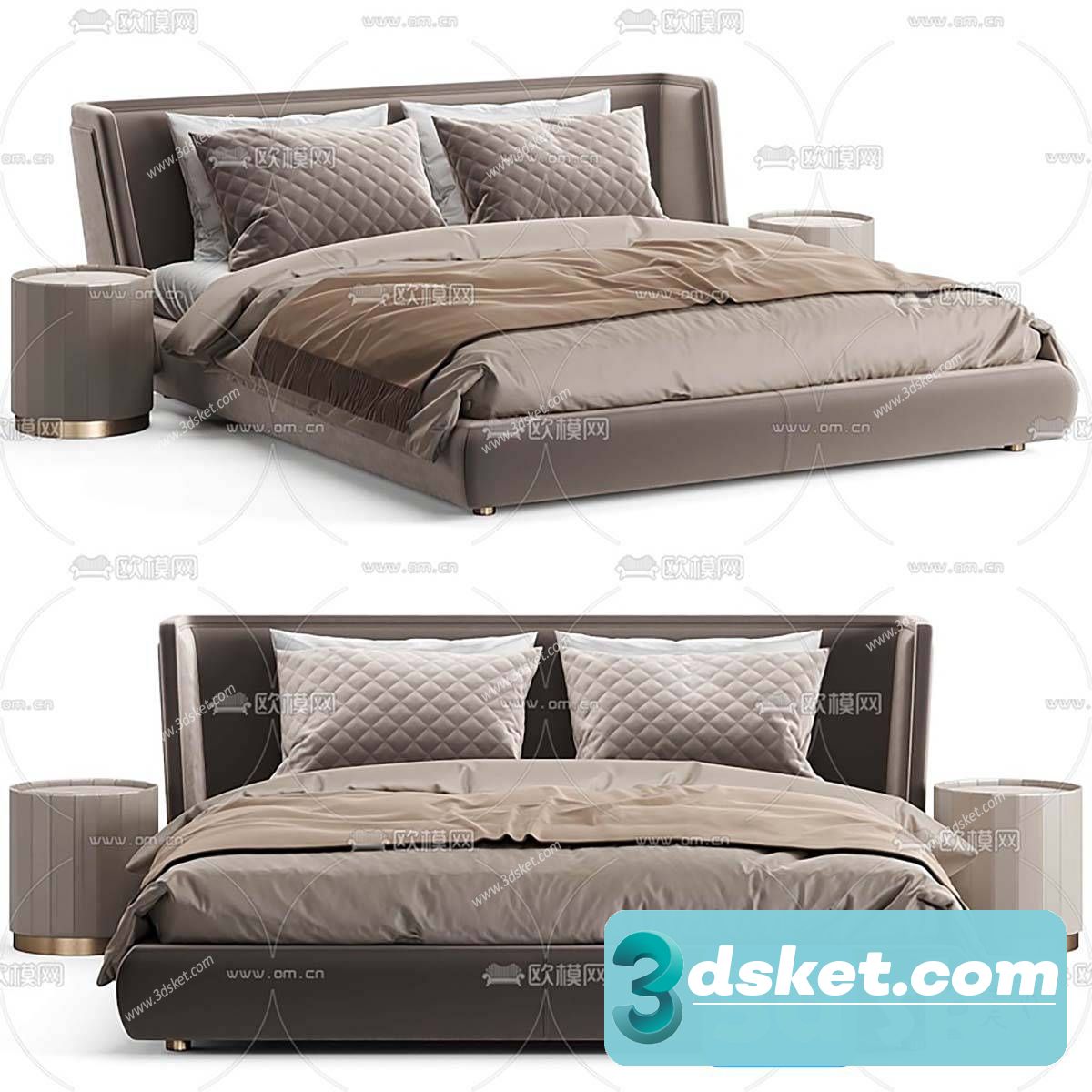 3D Model Bed 591 Free Download