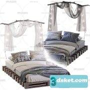 3D Model Bed 592 Free Download