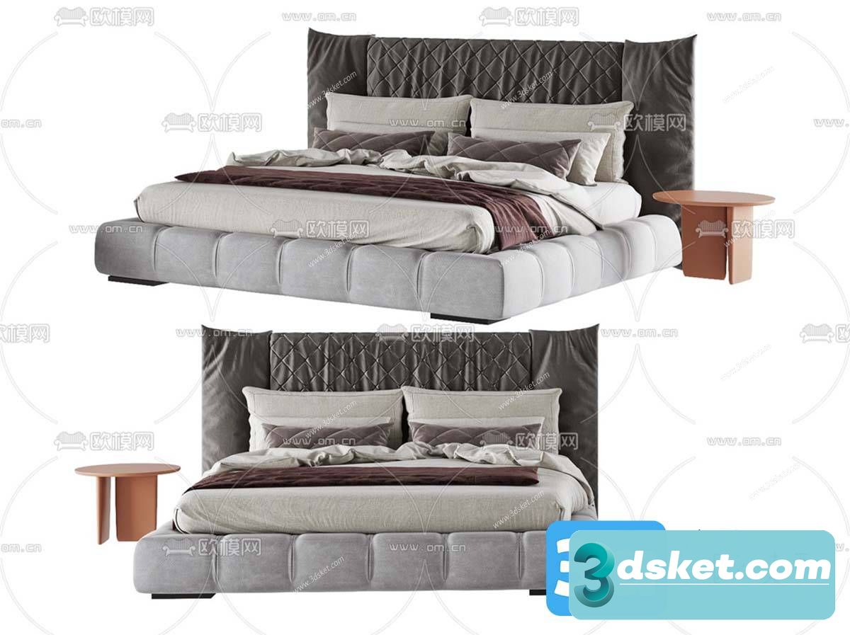 3D Model Bed 597 Free Download