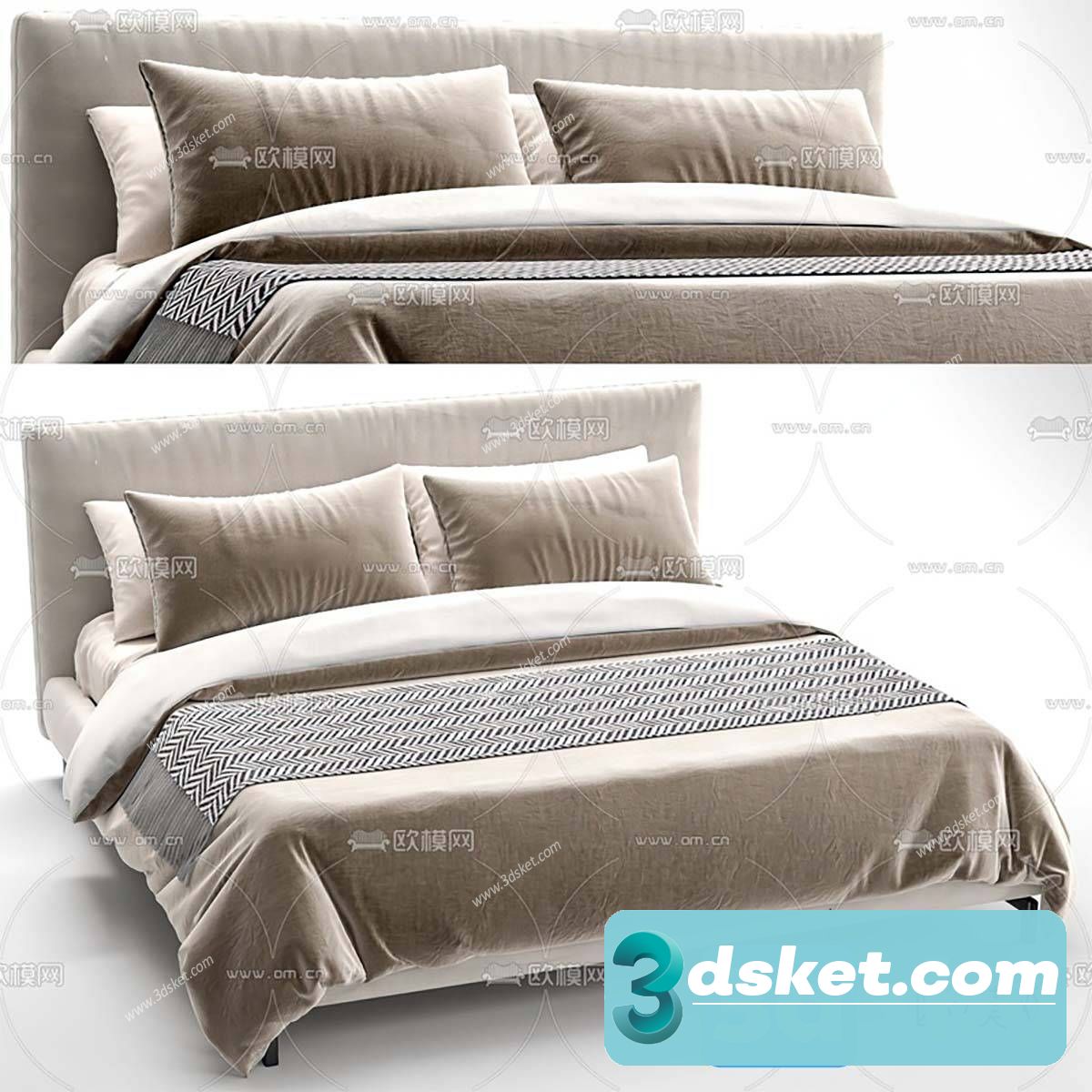 3D Model Bed 599 Free Download