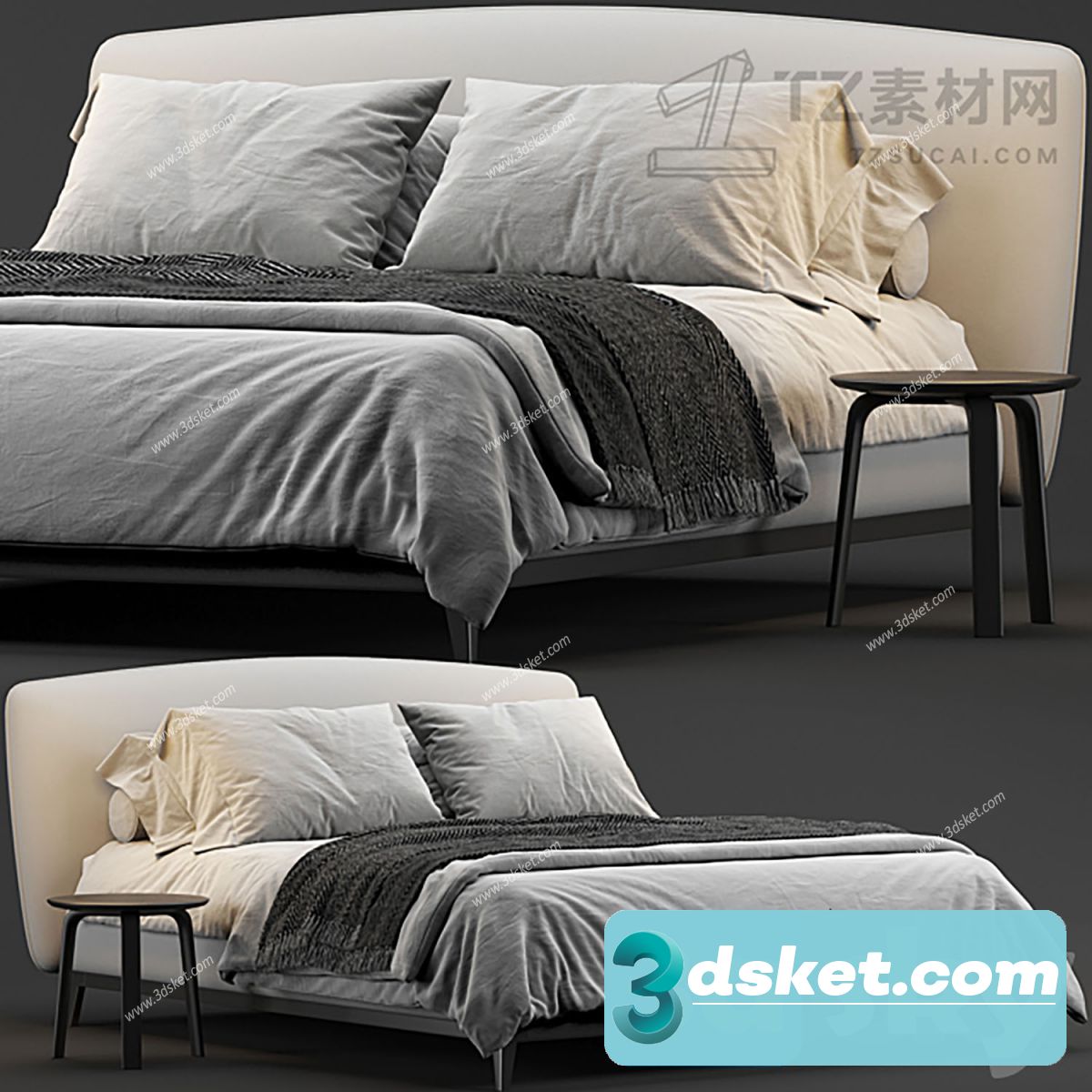 3D Model Bed 536 Free Download