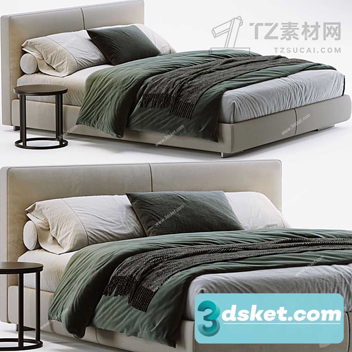 3D Model Bed 538 Free Download