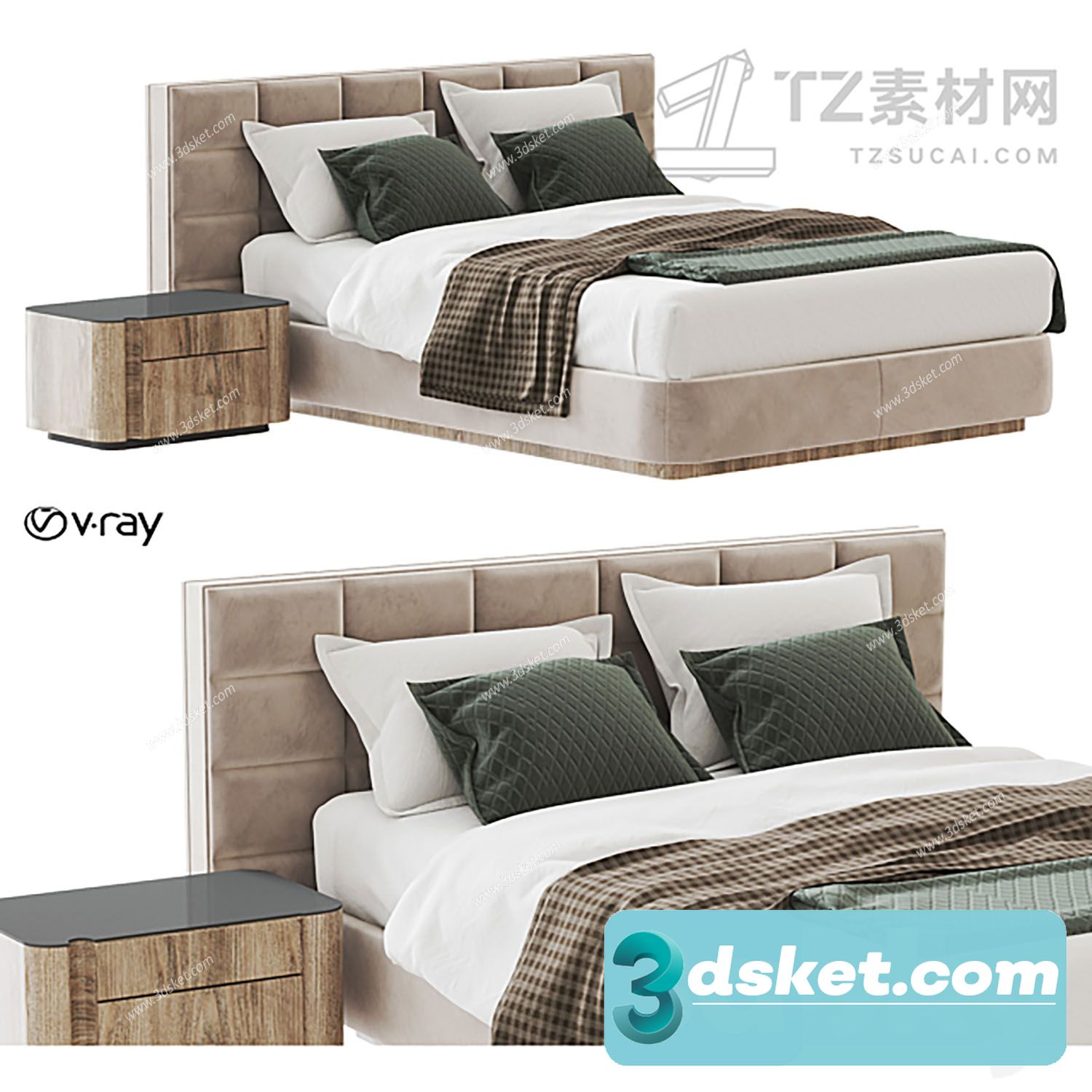3D Model Bed 539 Free Download