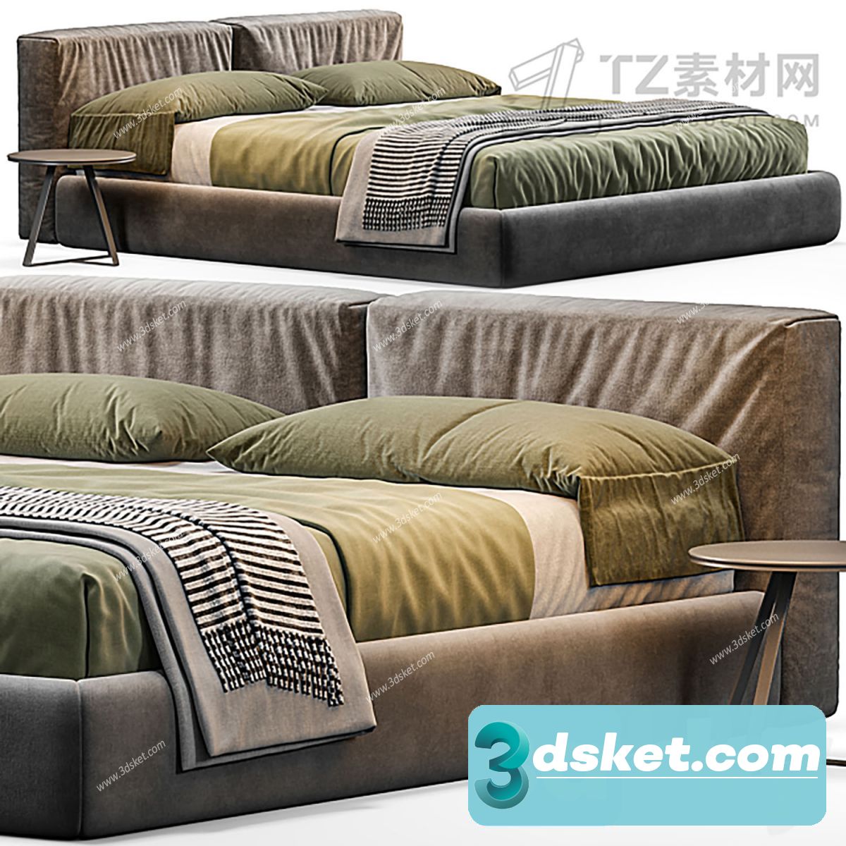 3D Model Bed 540 Free Download