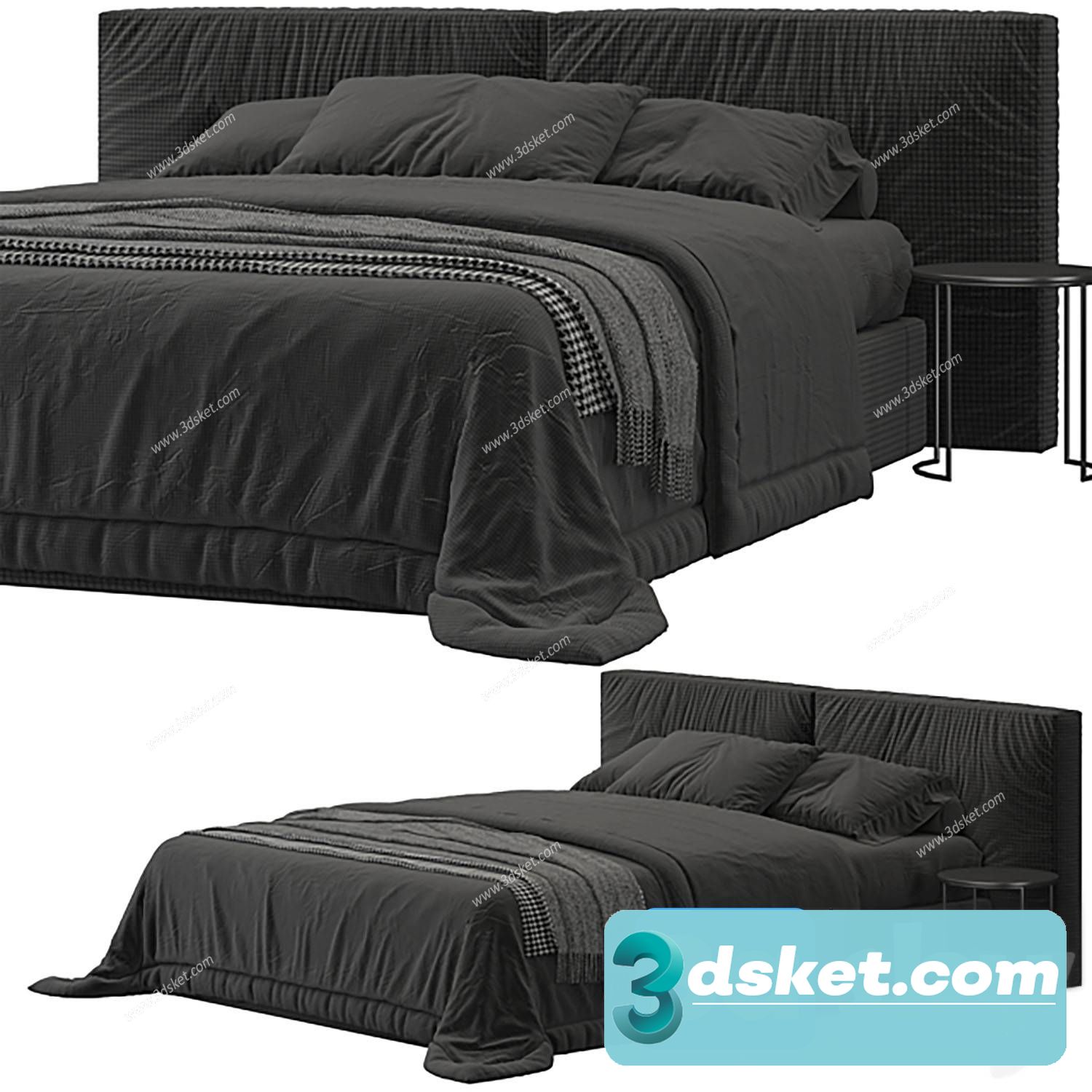 3D Model Bed 544 Free Download