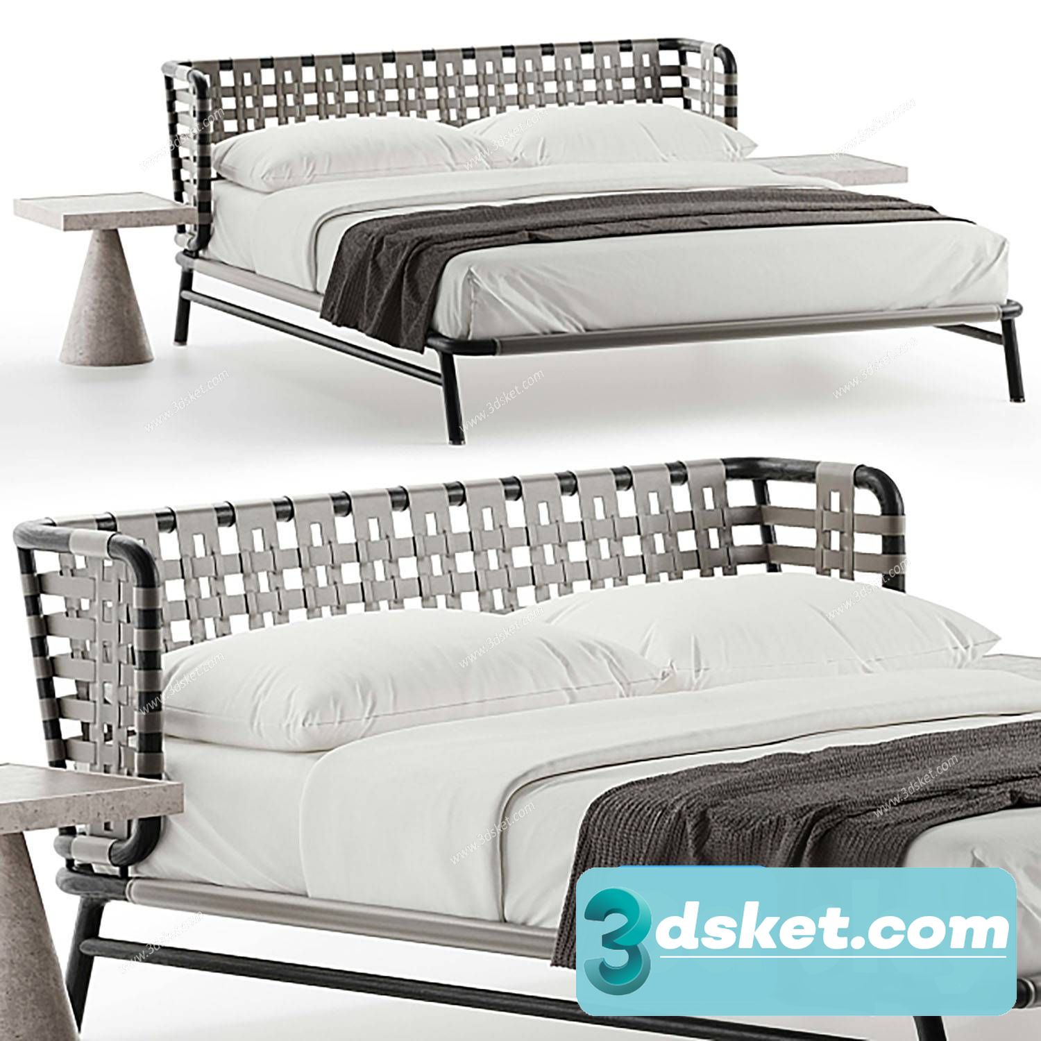 3D Model Bed 547 Free Download