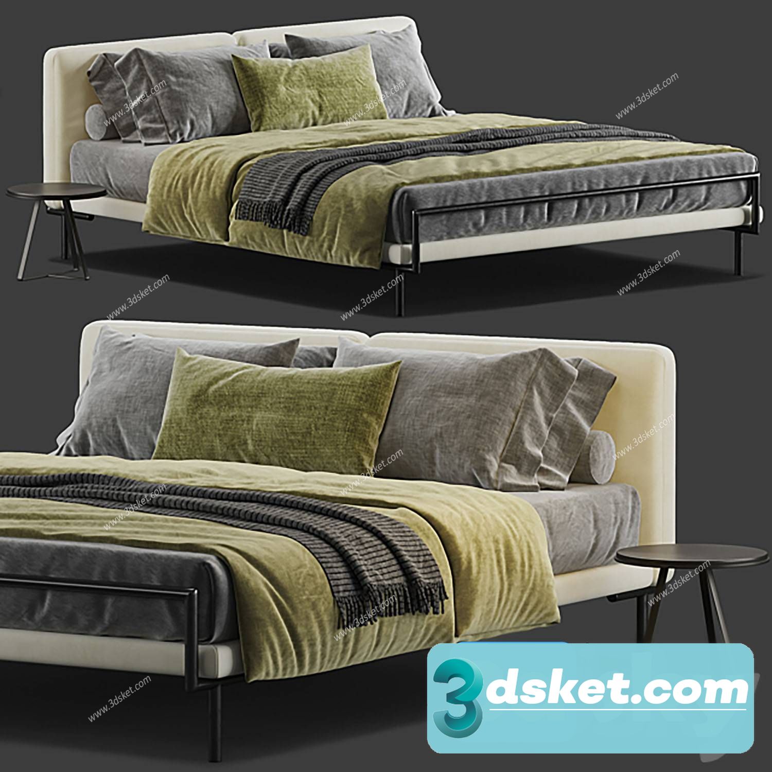 3D Model Bed 550 Free Download