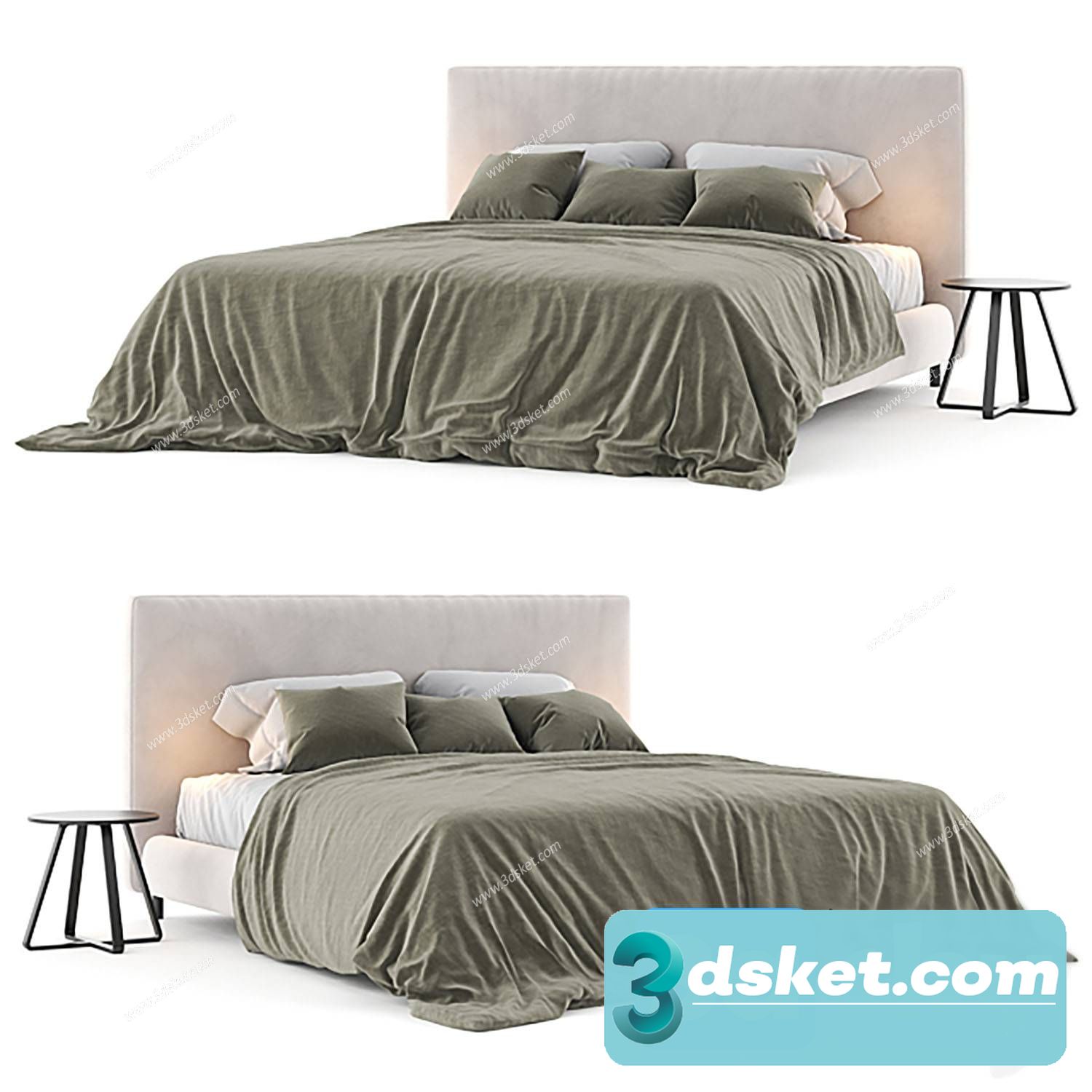 3D Model Bed 551 Free Download