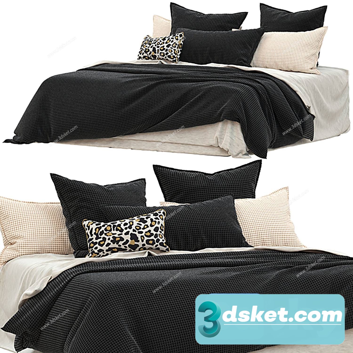 3D Model Bed 553 Free Download