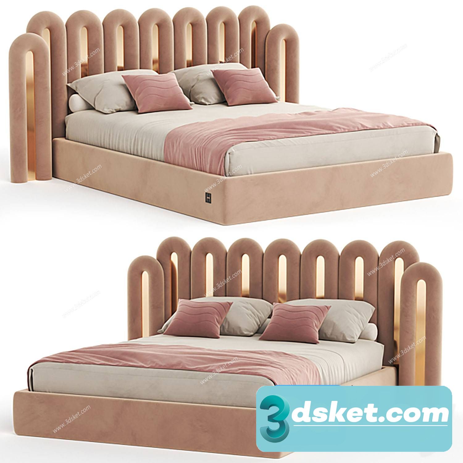 3D Model Bed 556 Free Download