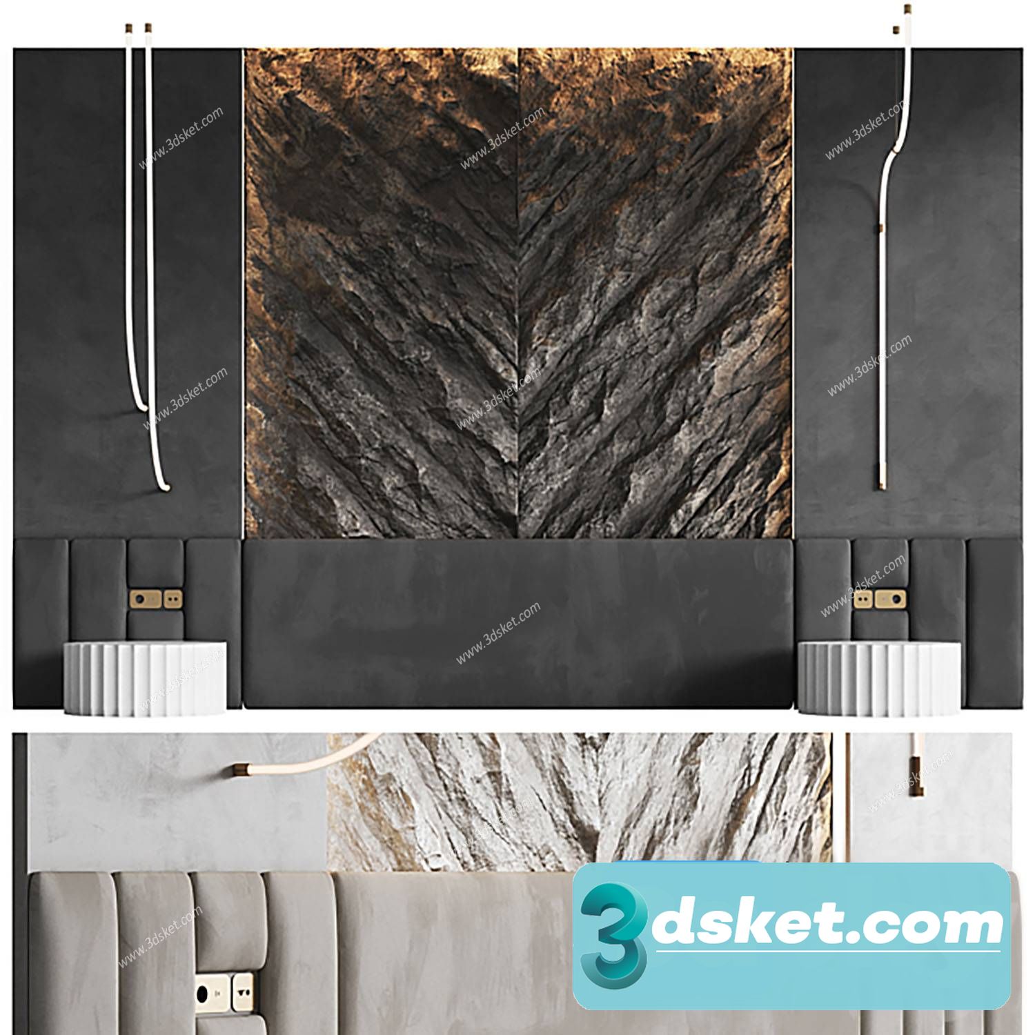 3D Model Bed 558 Free Download