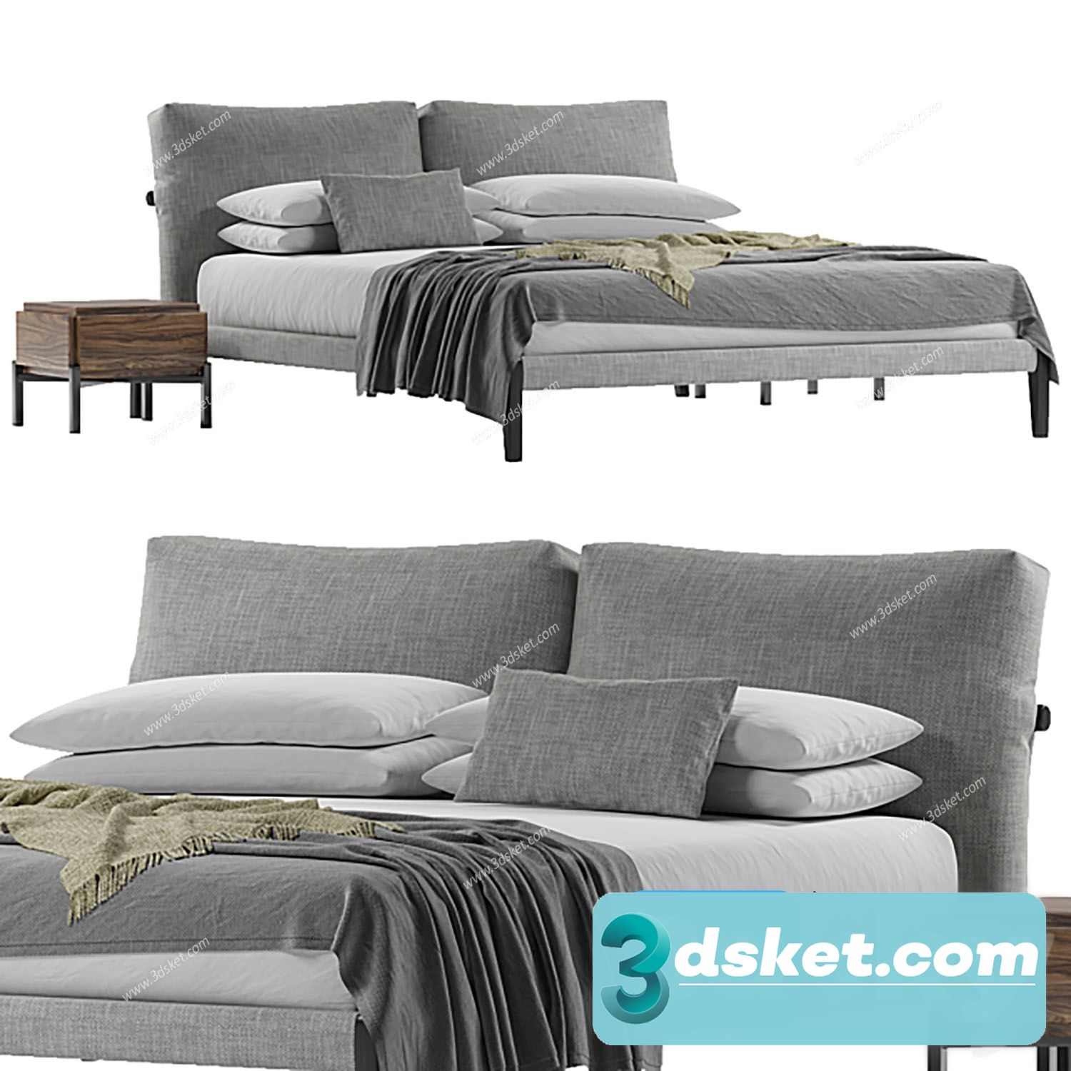 3D Model Bed 559 Free Download