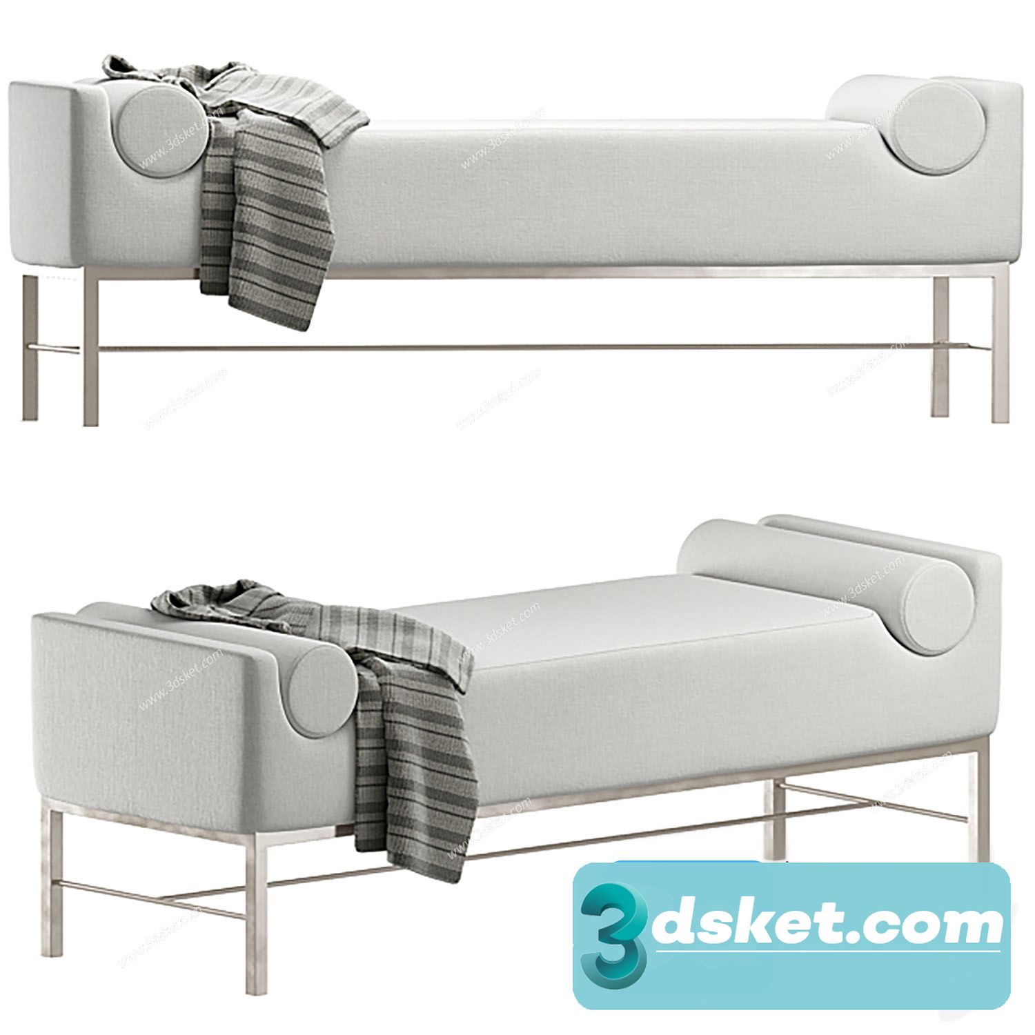 3D Model Bed 569 Free Download