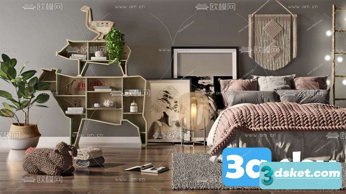 3D Model Bed 525 Free Download