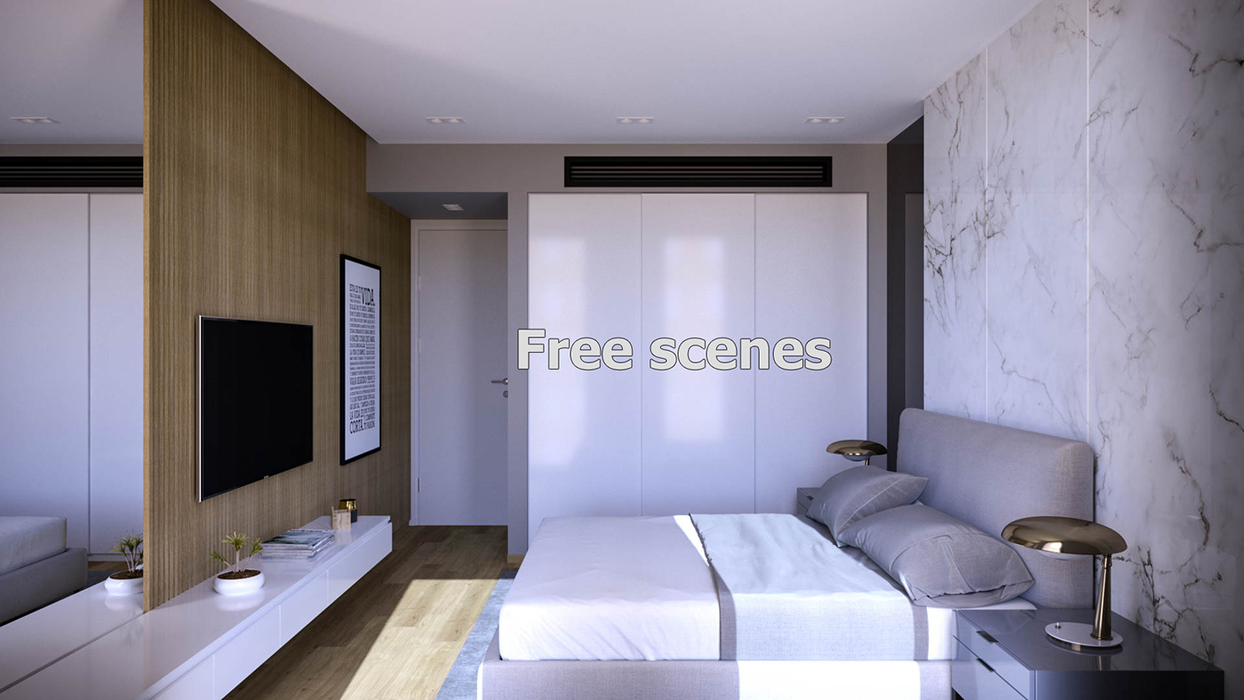 3D Interior Model Bed Room 23069 Scene 3dsmax