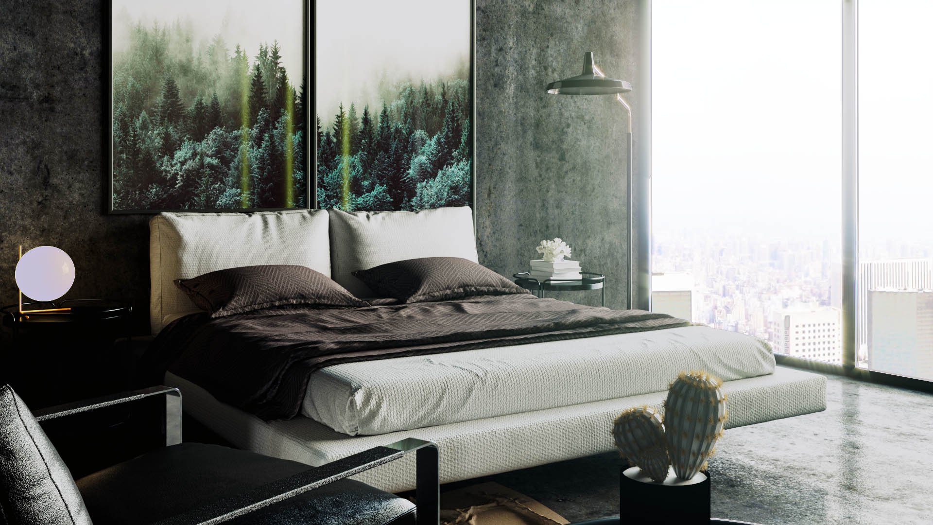 3D Interior Model Bed Room 23014 Scene 3dsmax