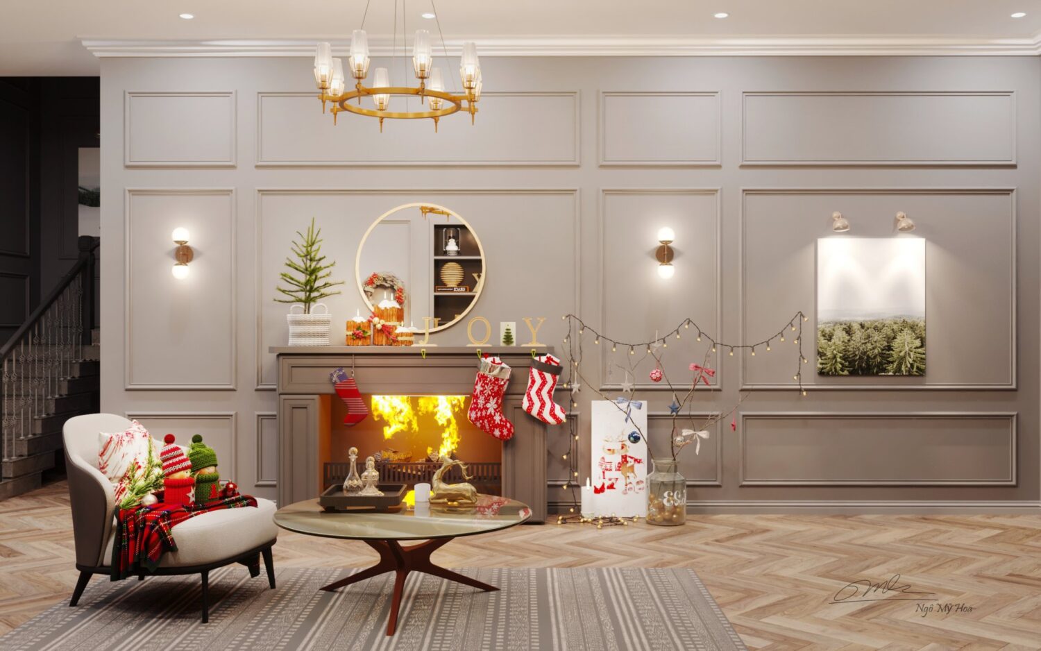 3D Interior Model Living room Scene 3dsmax 2410172