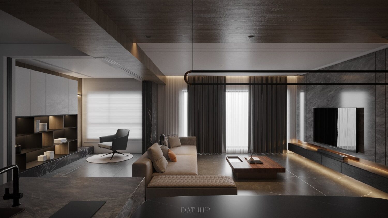 3D Interior Model Living room Scene 3dsmax 2410202