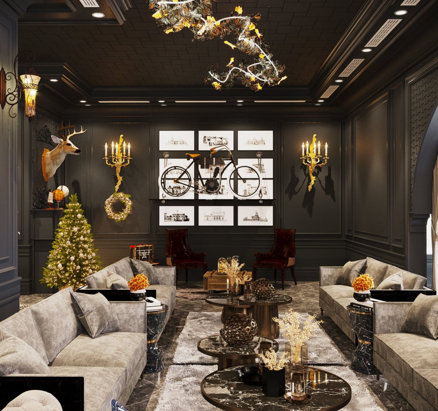 3D Interior Model Living room Scene 3dsmax 2410218