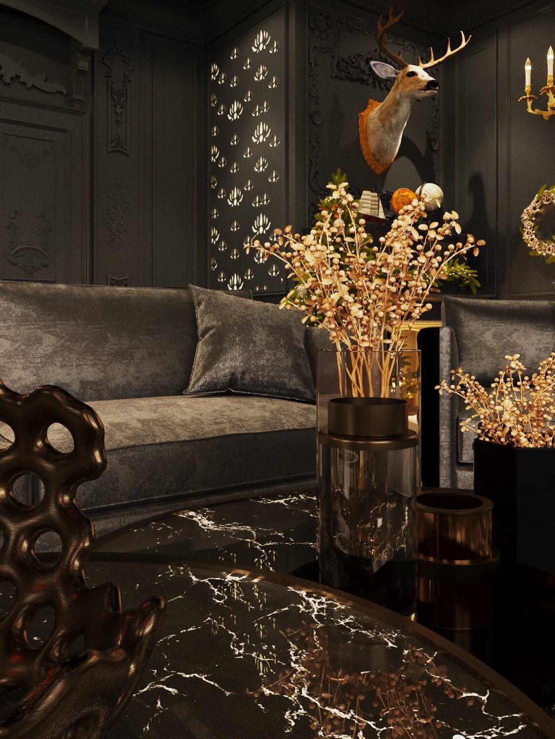 3D Interior Model Living room Scene 3dsmax 2410218