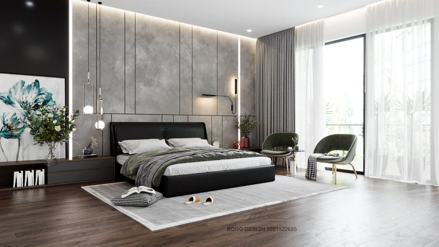 3D Interior Model Bed Room Scene 3dsmax 2310239