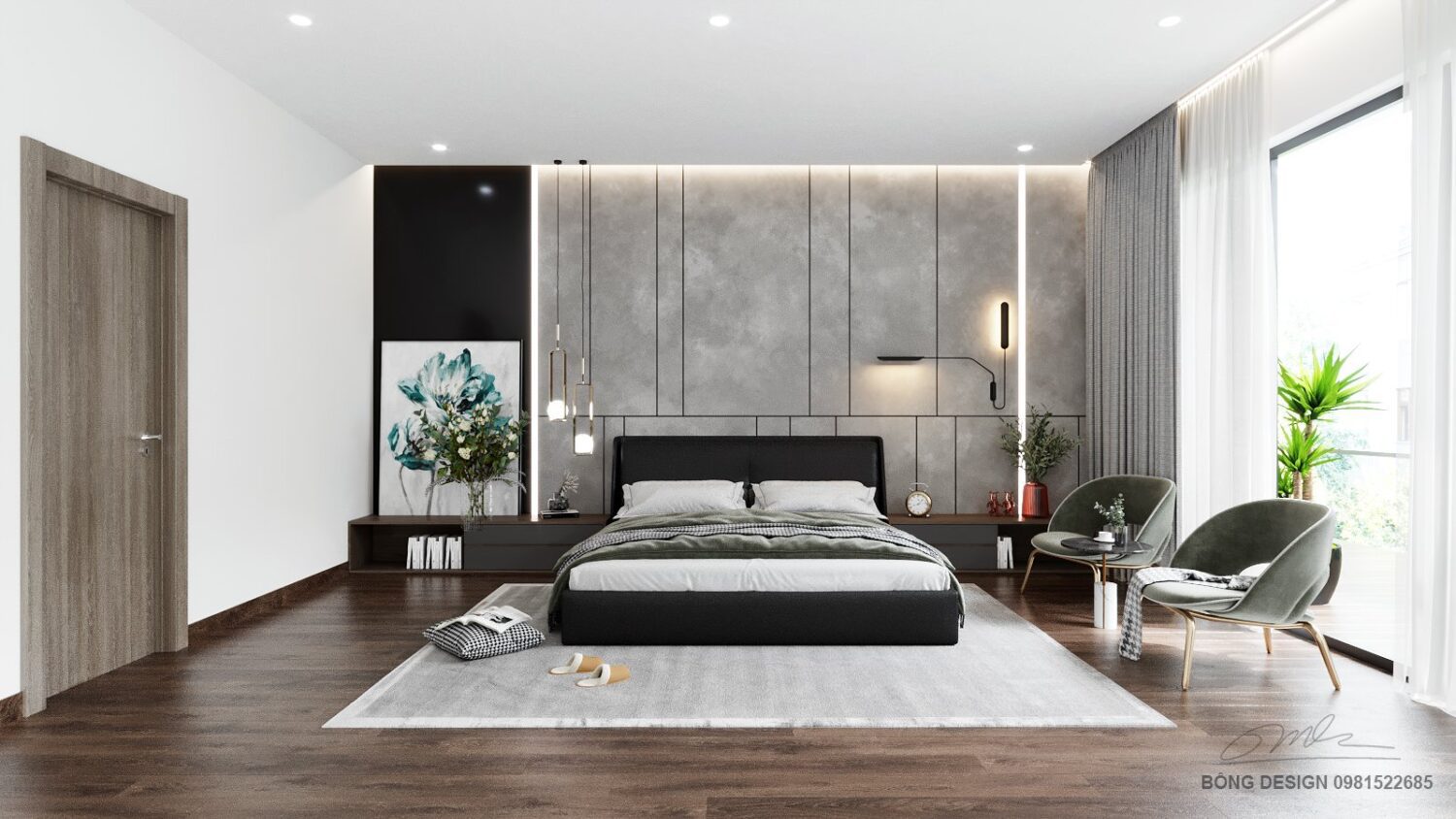 3D Interior Model Bed Room Scene 3dsmax 2310239