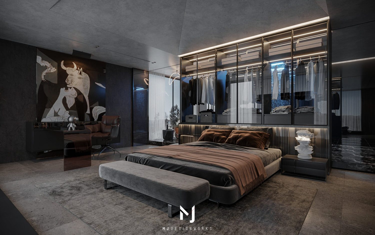 3D Interior Model Bed Room Scene 3dsmax 2310298