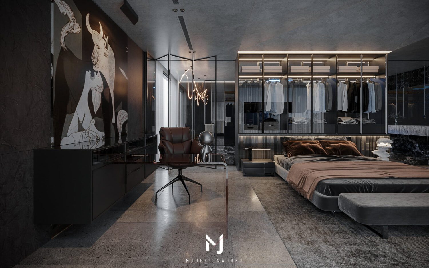 3D Interior Model Bed Room Scene 3dsmax 2310298