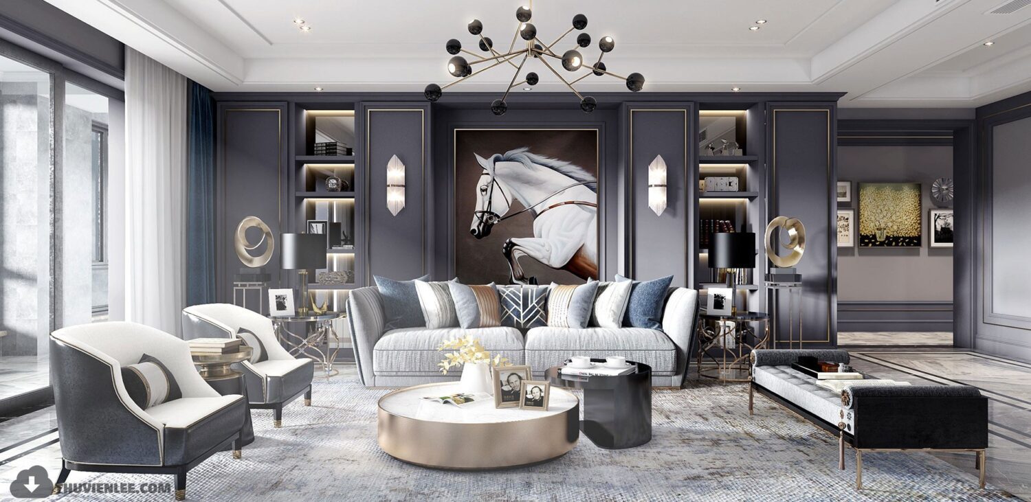 3D Interior Model Living room Scene 3dsmax 2410641