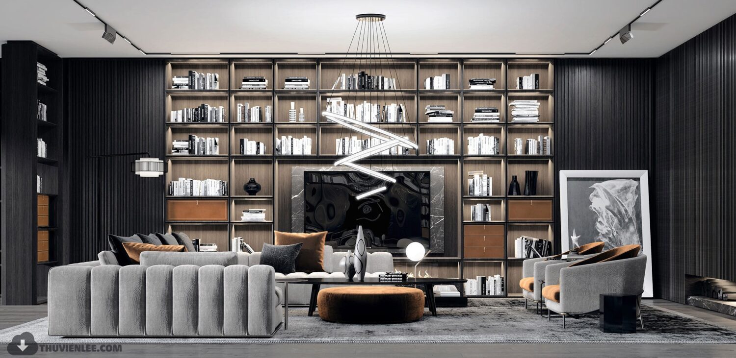 3D Interior Model Living room Scene 3dsmax 2410746