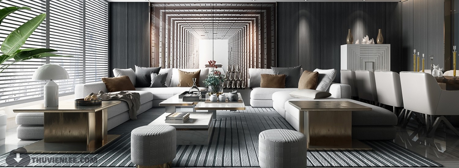 3D Interior Model Living room Scene 3dsmax 2410748