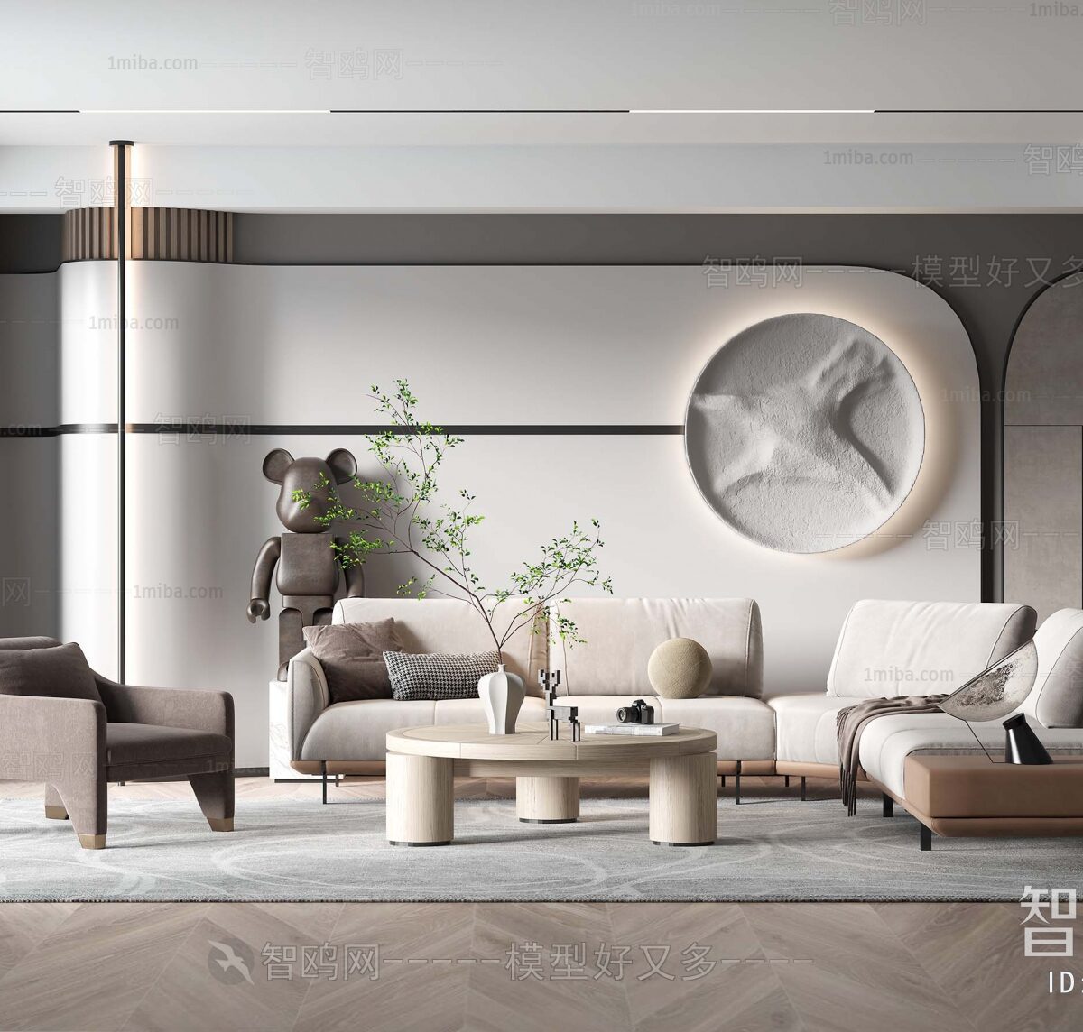 3D Interior Model Living room Scene 3dsmax 2411011